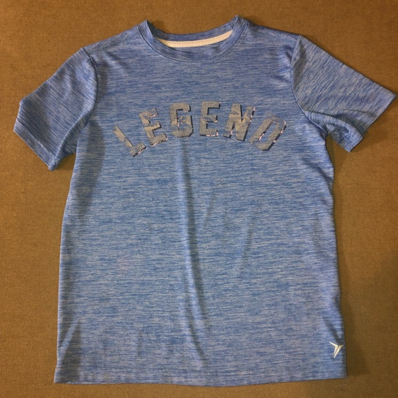 navy blue athletic shirt